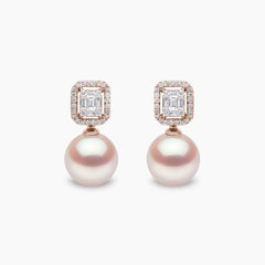 Starlight 18K Gold Pearl and Diamond Cosmic Earrings