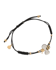 Bee Diamond and Sapphire Pull-Cord Bracelet