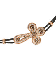 Criss White and Brown Diamond Pull-Cord Bracelet