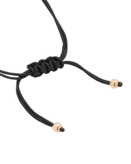 Heart Diamond and Ruby Pull-Cord Bracelet