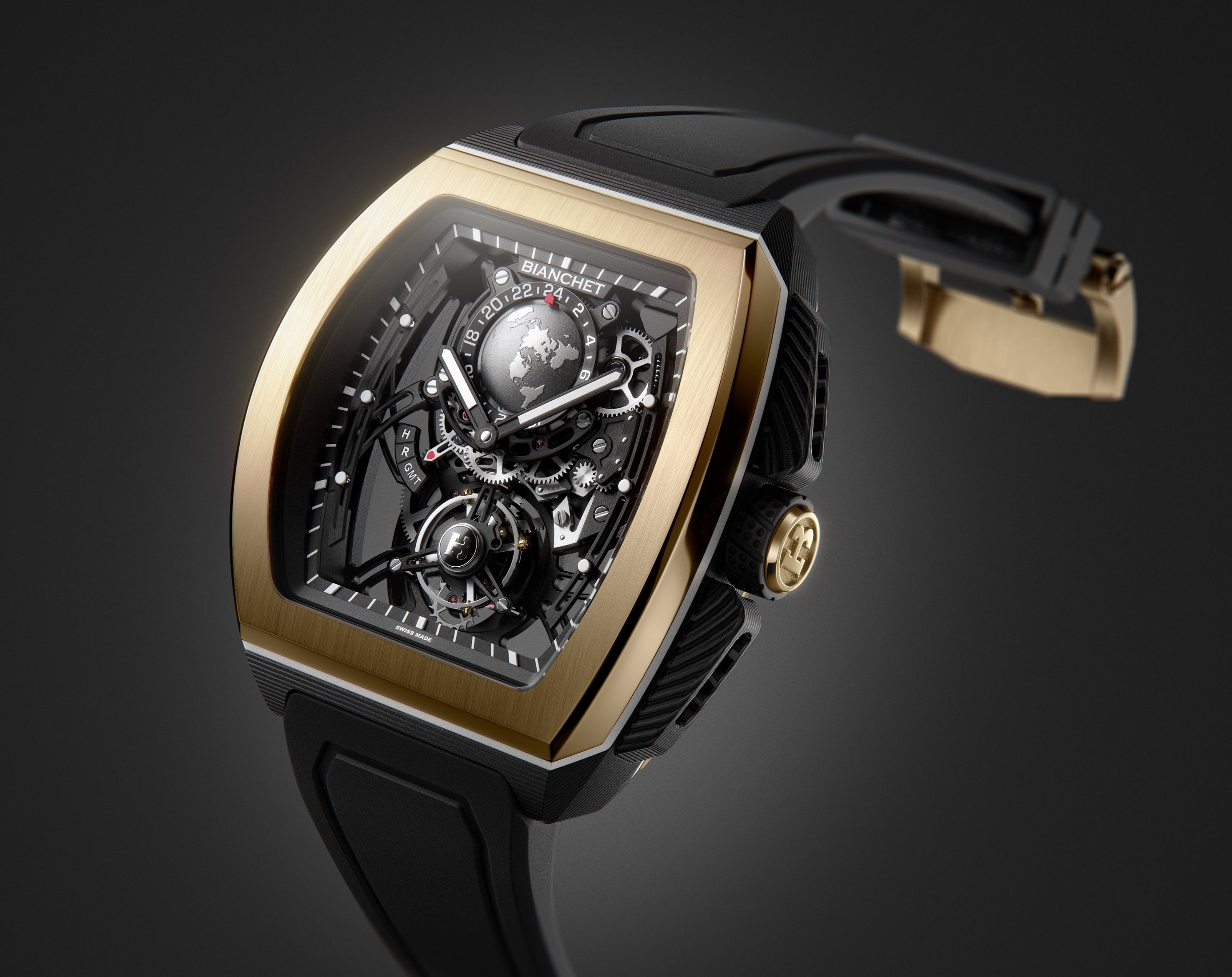 Flying Tourbillon Sport GMT B 1.618 Hybrid Gold