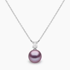 Starlight 18K Gold Pearl and Diamond Mini Skyline Pendant