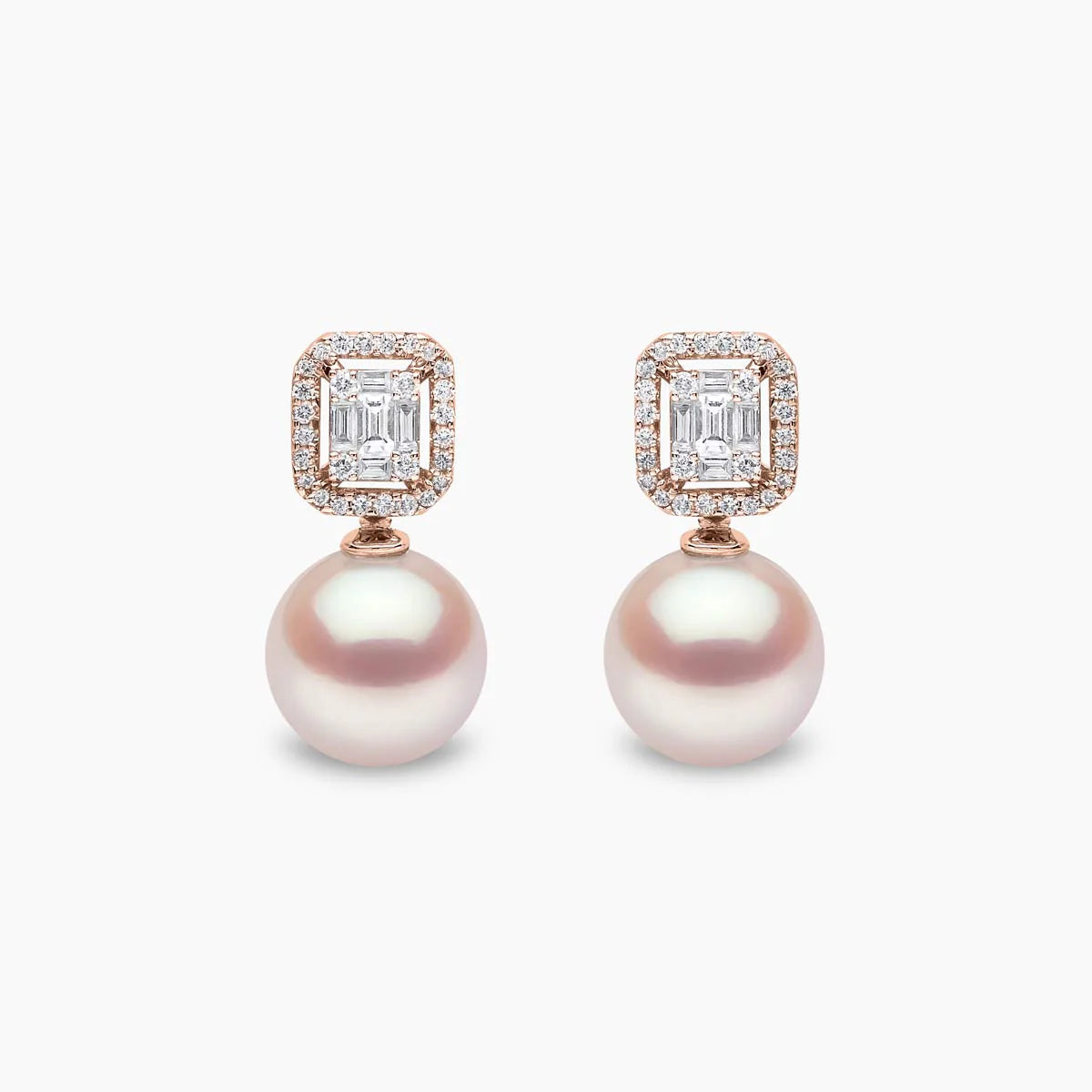 Starlight 18K Gold Pearl and Diamond Cosmic Earrings