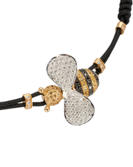 Bee Diamond and Sapphire Pull-Cord Bracelet