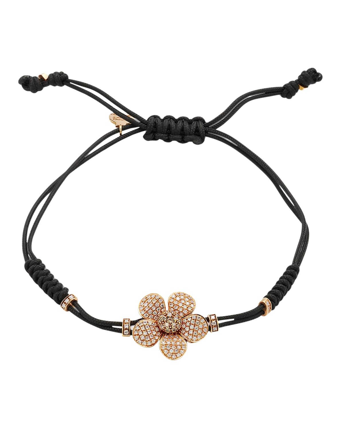 Daisy Brown Diamonds Pull-Cord Bracelet