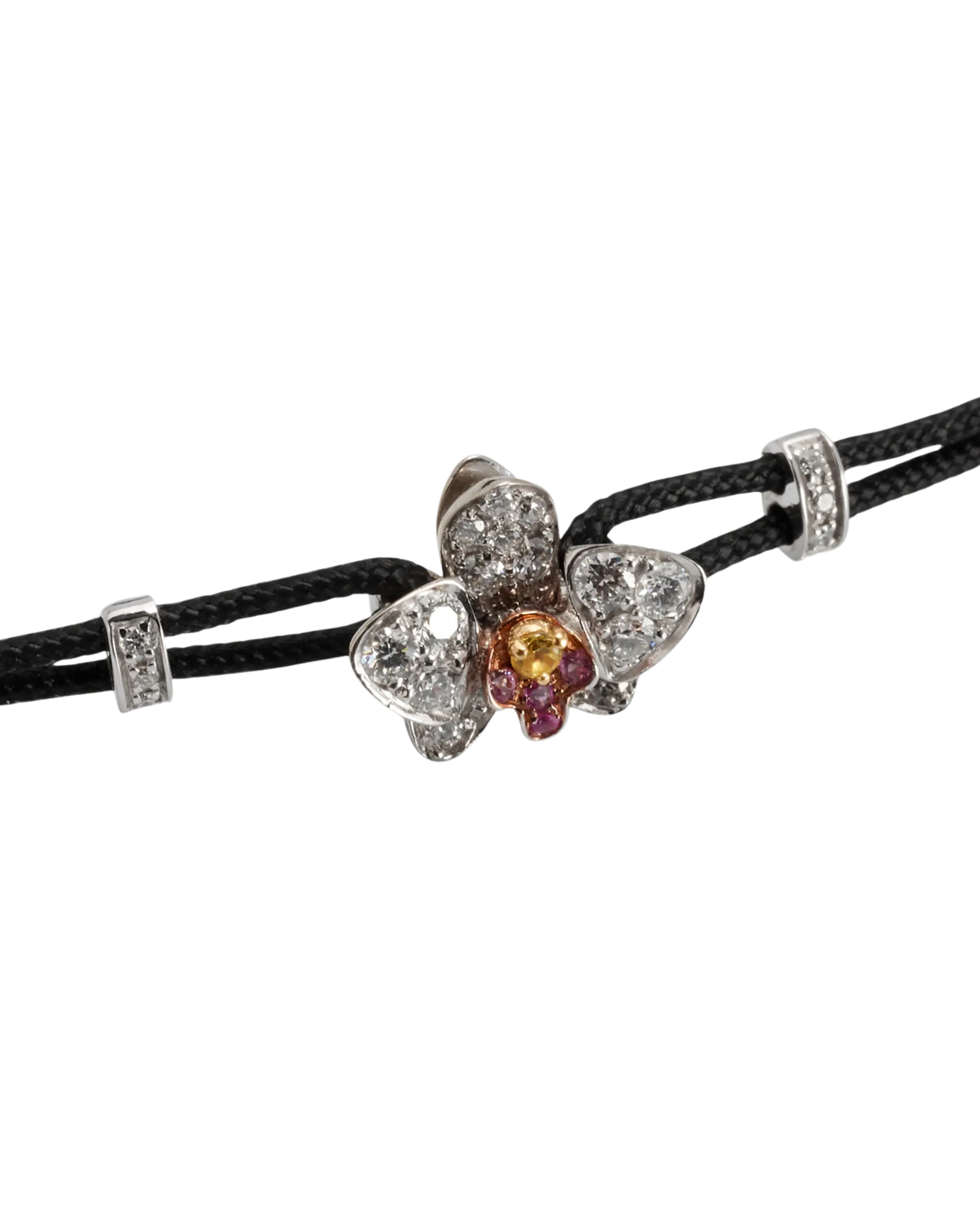 Orchid Diamond and Sapphire Pull-Cord Bracelet