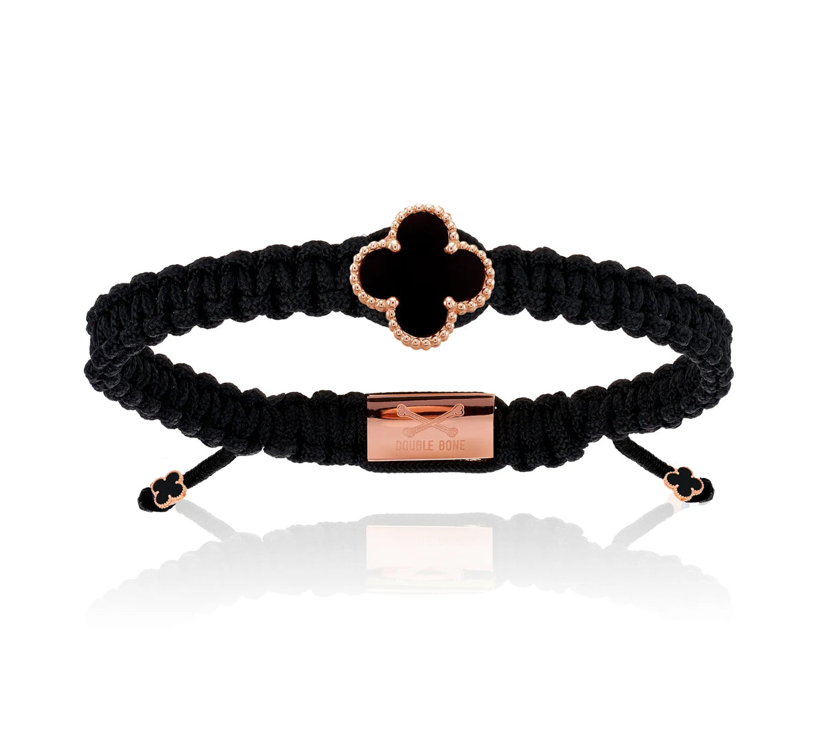 Clover Black Onyx with Rose Gold Bracelet