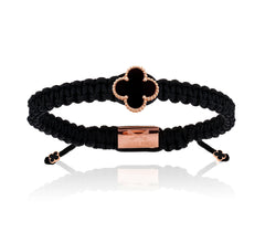 Clover Black Onyx with Rose Gold Bracelet